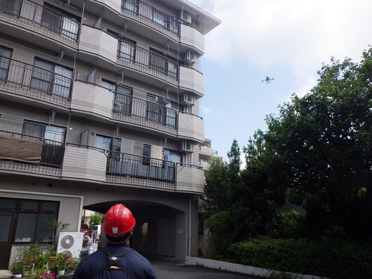 梅雨時期に奇跡的に晴天で赤外線・光学23倍ZOOMでの外壁調査　IN　東京都